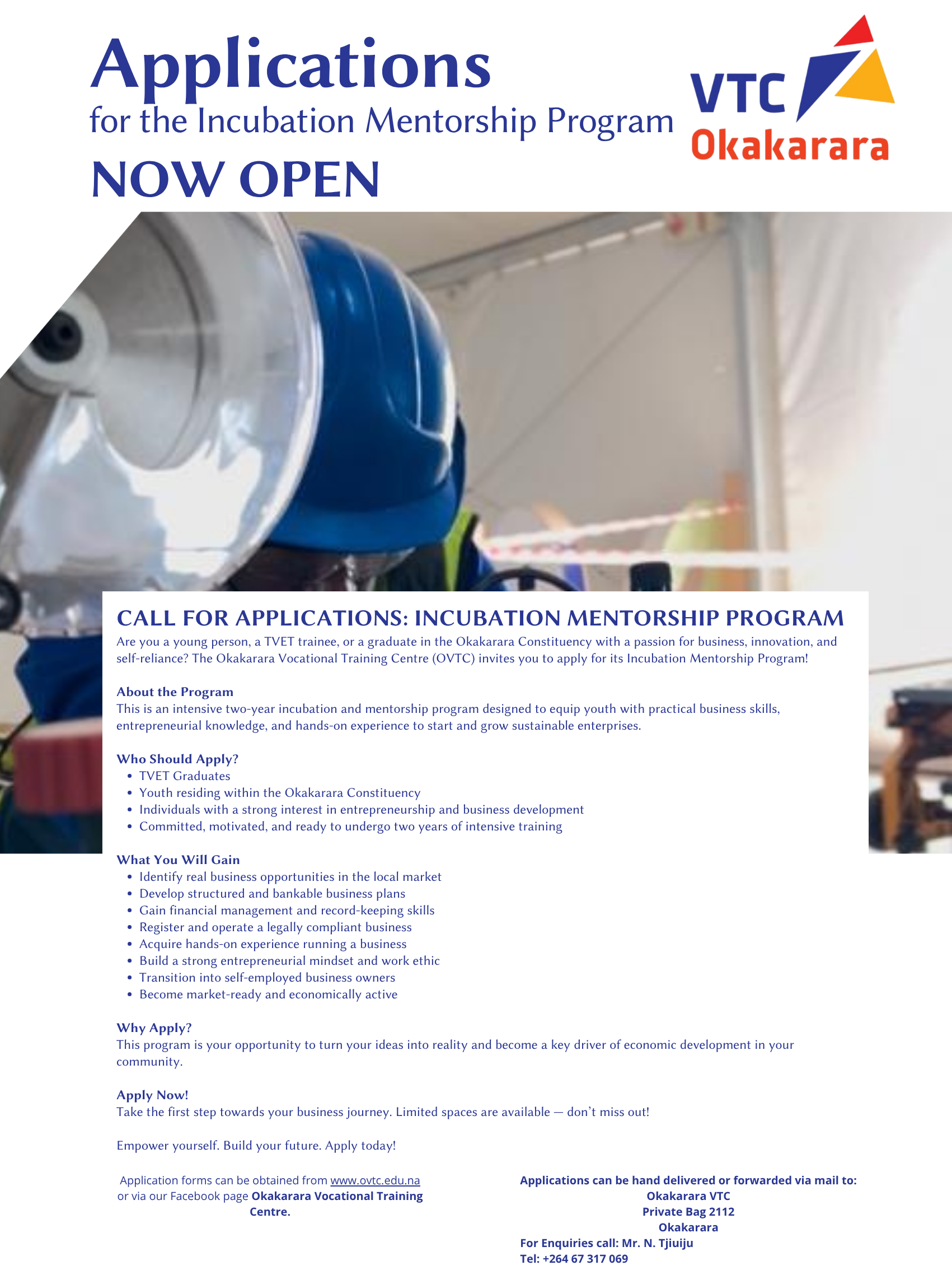 OVTC Opens Applications for Incubation Mentorship Program
